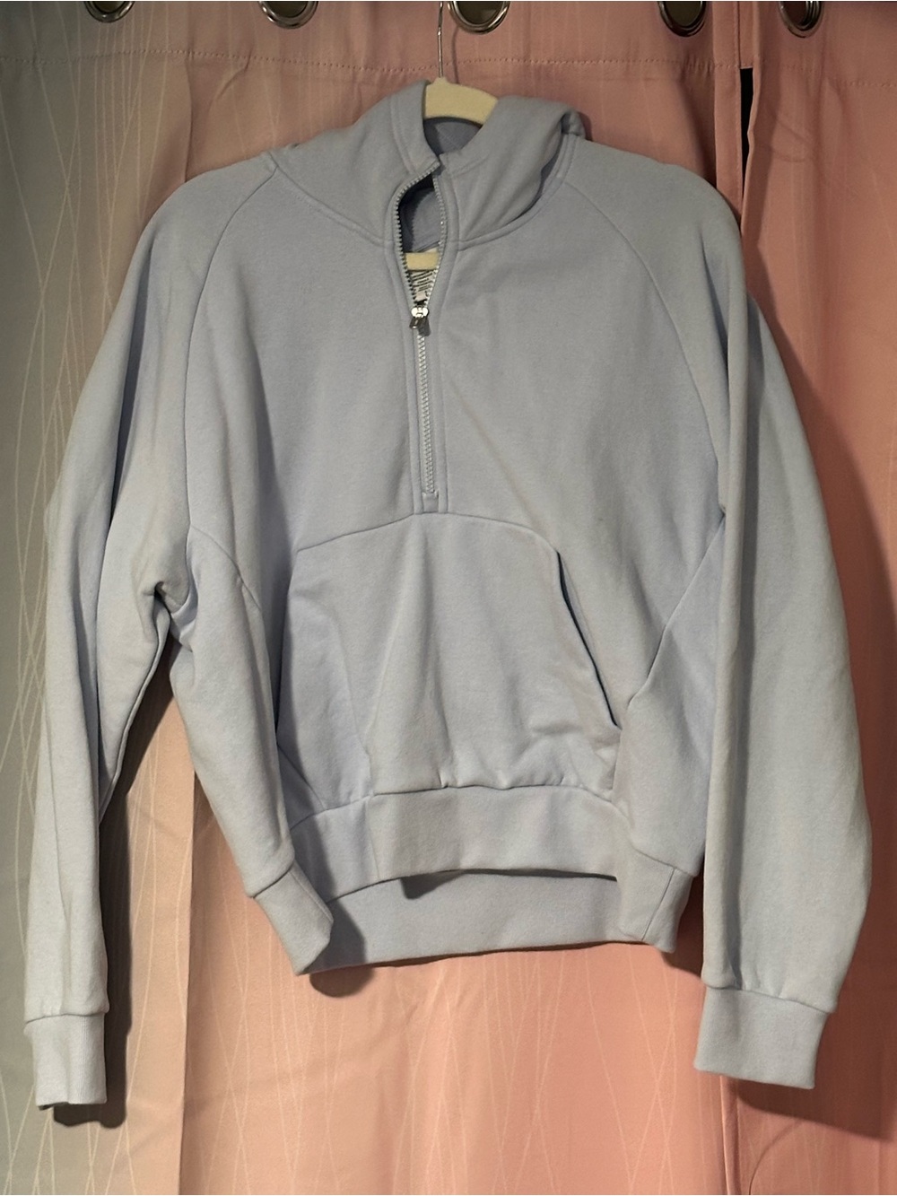Athleta Light Blue Cropped Sweatshirt